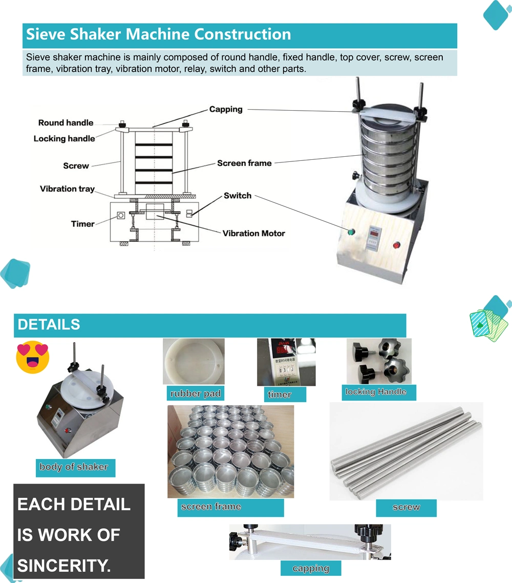 200mm 300mm Laboratory Standard Test Sieve Shaker