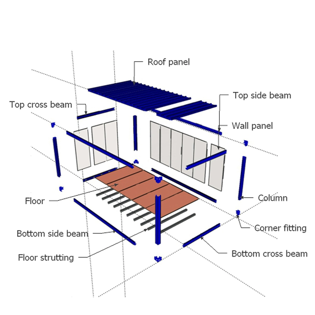 Mobile Portable Prefabricated Mobile Home Container House for Warehouse