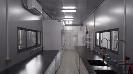 Usado para preparação de amostra de área de mineração remota/ensaio de fogo/laboratório móvel em contêineres úmido